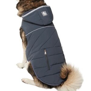 PAJAR PUP Jacket Denver Quilted Fleece Lined Hood Reflective Denver Graphite